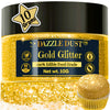 Bulk- 10G - Gold Edible Glitter For Drinks, Gold Sprinkles For Cake Decorating, Cocktails, Gold Luster Dust Edible Glitter For C