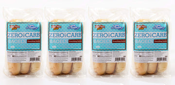 ThinSlim Foods Keto Bagels | Keto Bread Alternative | Low Carb Everything-Inside, 4 Pack (6 Zero Net Carb Bagels Per Pack)