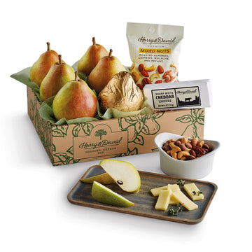 Harry & David Merry Mix-Up Gift Box, Fruit And Cheese Gift Basket, Gift Basket For Coworkers, Sweet And Savory Gift
