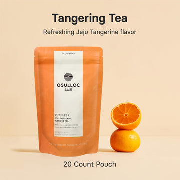 Osulloc Tangerine Tea (Refreshing Jeju Tangerine Flavor) | Korean Premium Blended Tea Bag | Sweet Fruit Tea | 20 Count Tea Bags,