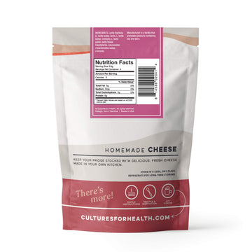 Cultures For Health Fresh Cheese Starter Culture - 4 Mesophilic Packets & 2 Rennet compact pieces - DIY Soft Cheeses - 0.09 Ounce