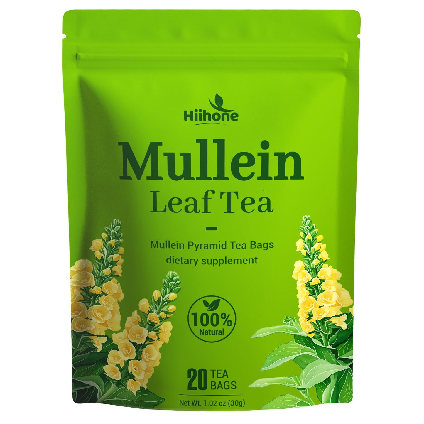 Mullein Leaf Herbal Tea - Energy Blend Free 20 Tea Bags