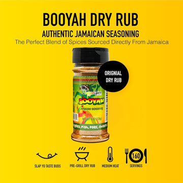 Reggae Spice Booyah Jamaican Jerk Seasoning | Authentic Caribbean Dry Rub Powder Mix for Cooking Meats, Chicken, Beef, Pork, Sea