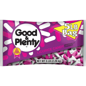 Good & Plenty Licorice Fat Free, Candy Bulk Bag, 5 Lbs