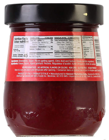 Tuscanini Strawberry Preserves, 50% Fruit, 11.64 oz, Gluten Free, No High Fructose Corn Syrup, Kosher, Natural