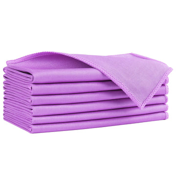 Homexcel Microfiber Glass Cleaning Cloths 6 Pk, Lint Free Streak Free, Reusable Microfiber Cleaning Cloth For Cleaning Windows,