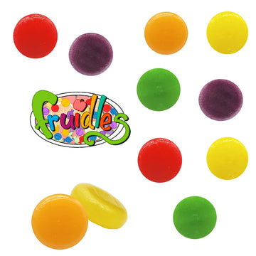 Fruidles Mixed-Fruit Discs Button Hard Candy, Individually Wrapped, Half-Pound
