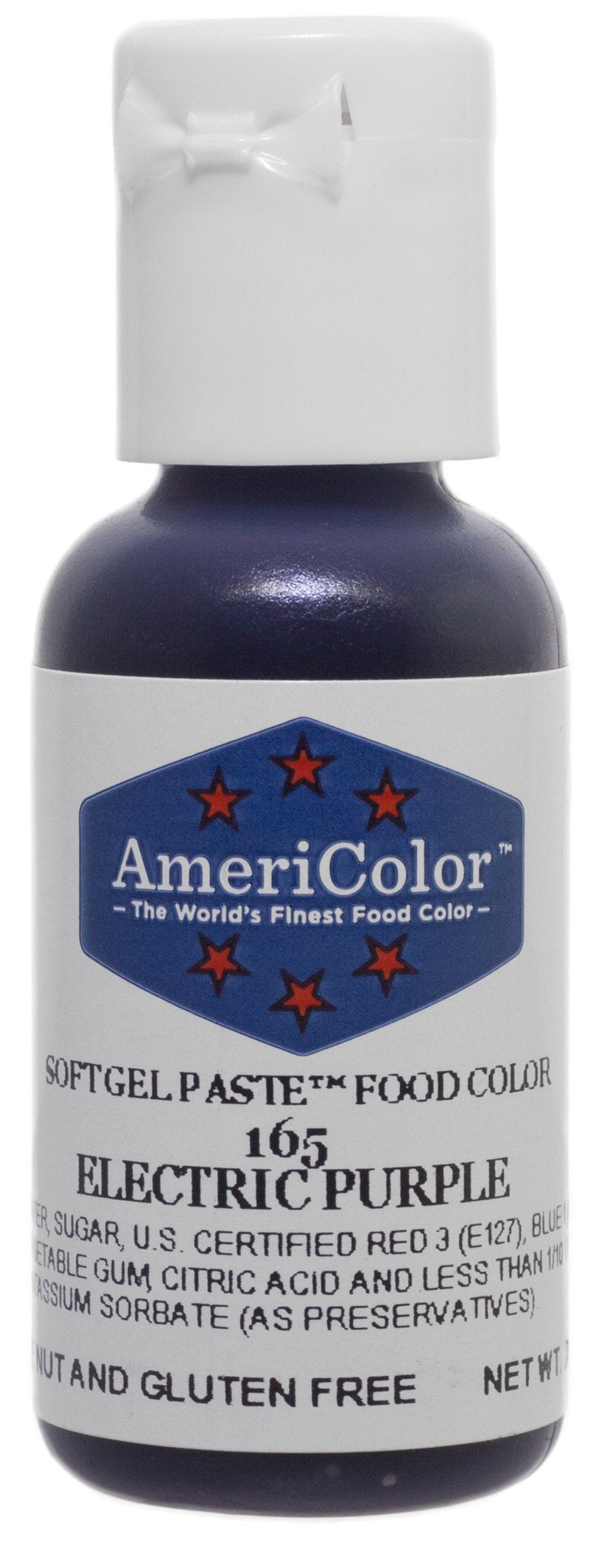 Americolor, Electric Purple, 0.75 Ounce Bottle, Soft Gel Paste Food Color