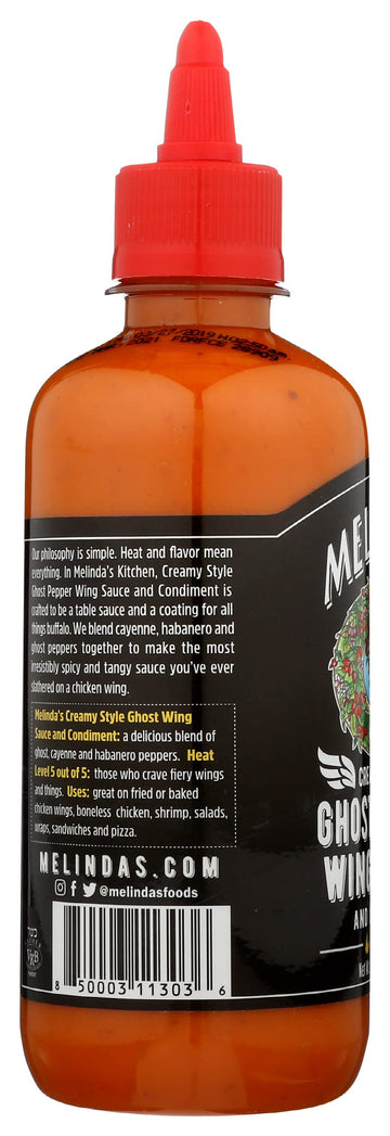 Melindas Creamy Style Ghost Pepper Wing Sauce 12 Ounces (Pack Of 6)