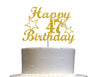 RokAPary 47 Birthday Cake Topper, Gold Glitter, Double-Sided Acrylic, Premium Quality, Model RCT217