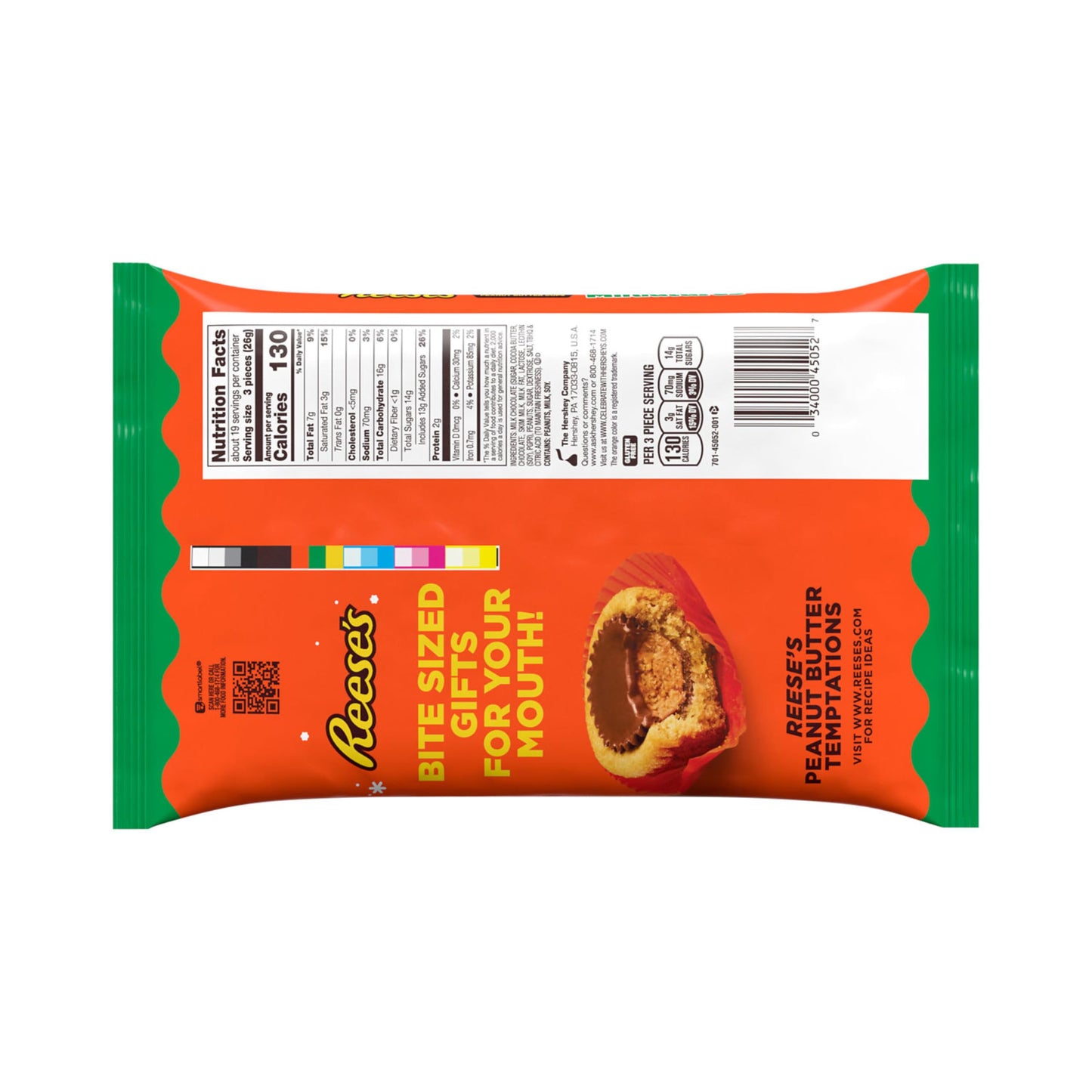REESES Miniatures Milk Chocolate Peanut Butter Cups Christmas Candy Bag 17.1 oz