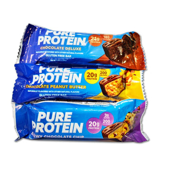 Pure Protein Bars, Variety Pack, 1.76 Oz, 23-Ct