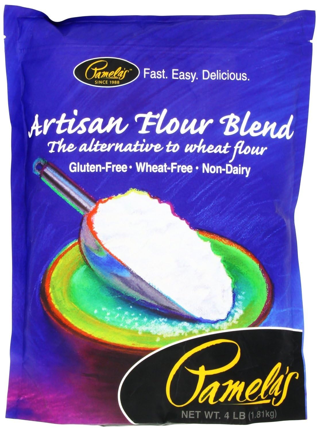 Pamelas Gluten-Free All Purpose Artisan Flour Blend, 4 Pounds (Pack of 3)
