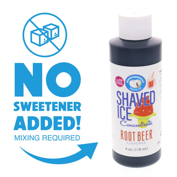 Hypothermias Shaved Ice Syrup Concentrate, Root malt-inspired Flavor, 4 Fl Oz, Makes 1 Gallon, Unsweetened, Add Water and Sweetener