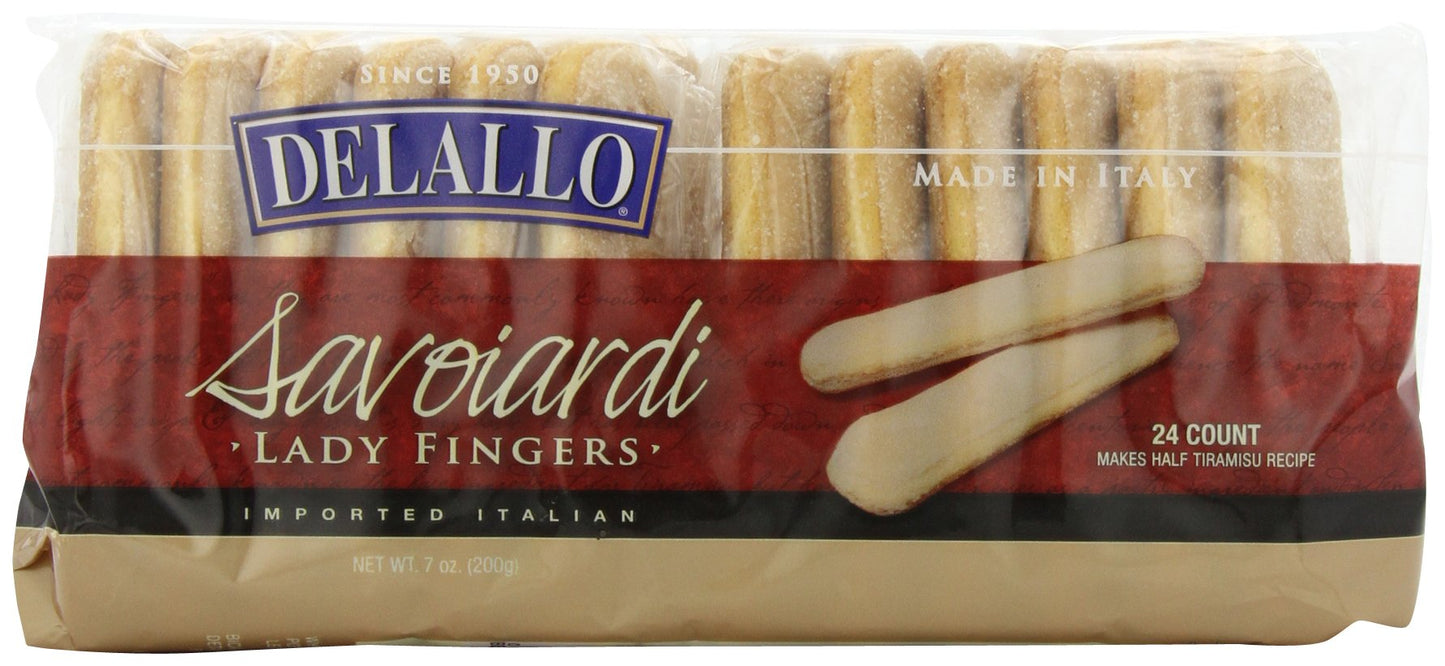 DeLallo Savoiardi (Lady Fingers), 7-Ounce Packages (Pack of 6)