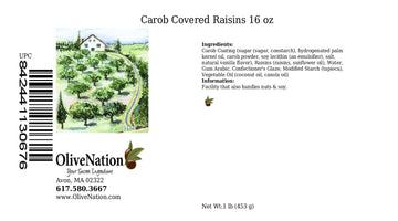 OliveNation Carob Covered Raisins, Sweet Dried Raisins, 16 oz