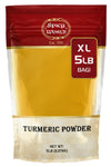 Spicy World Turmeric Powder 5 Pound Bulk Bag - Indian Turmeric Root Ground (Haldi) - Minimum Curcumin 2.5%