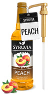 Syruvia Peach Syrup - Peach Syrup Flavor, 25.4 fl oz - Perfect for Cocktails, ice Tea, Desserts, Italian Sodas, Ice and More, Ko