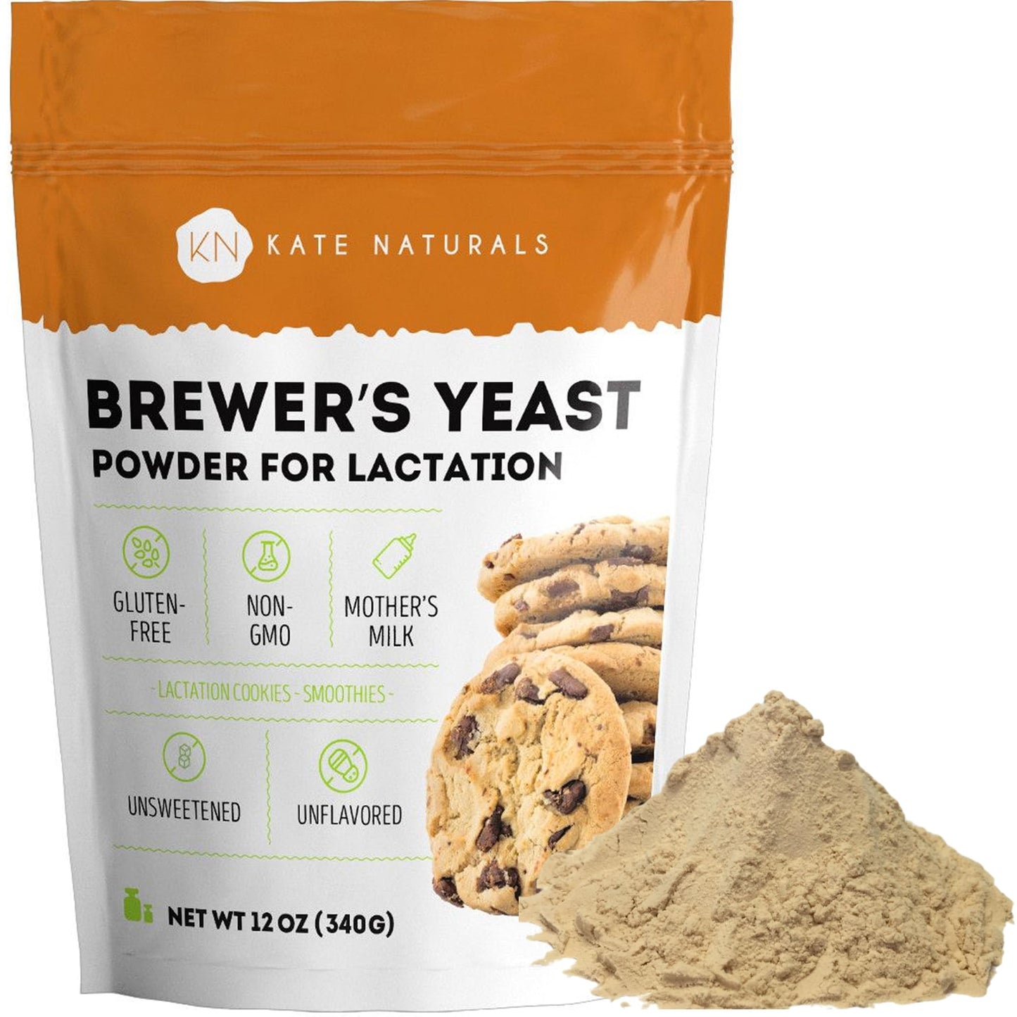 Beverage Makers Yeast Powder For Lactation To Boost MotherS Milk - Kate Naturals. BrewerS Yeast Powder For Lactation Cookies. Gluten Free & Non-Gmo Lactation Dietary Support. Edible For Dogs & Ducks (12Oz)