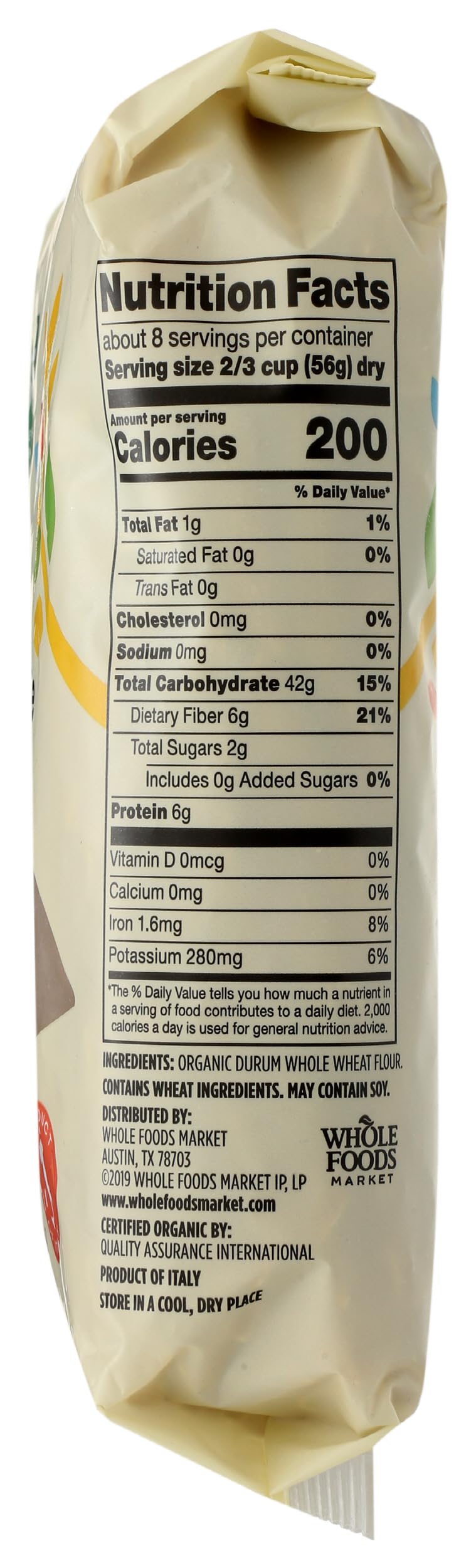 365 by Whole Foods Market Organic Whole Wheat Penne Rigate, 16 OZ, Pack of 1