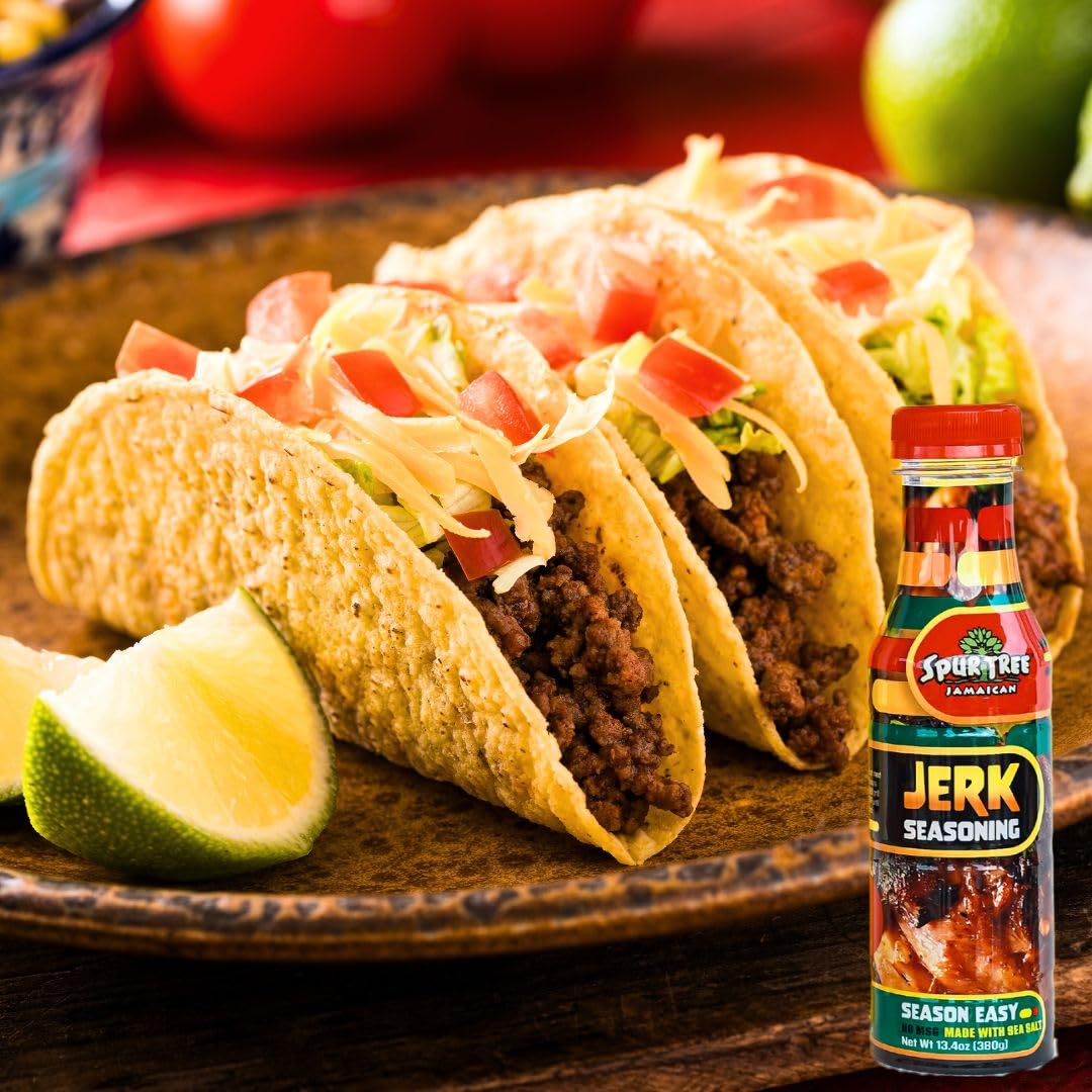 Spur Tree Jamaican Jerk Seasoning 13.4 Oz - Authentic Caribbean Mild Jerk Seasoning With All-Natural And Fresh Ingredients From