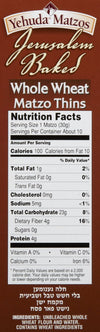 Yehuda - Matzo Thins Daily Whole Wheat - Case of 12 - 10.5 OZ (12x10.5 OZ)