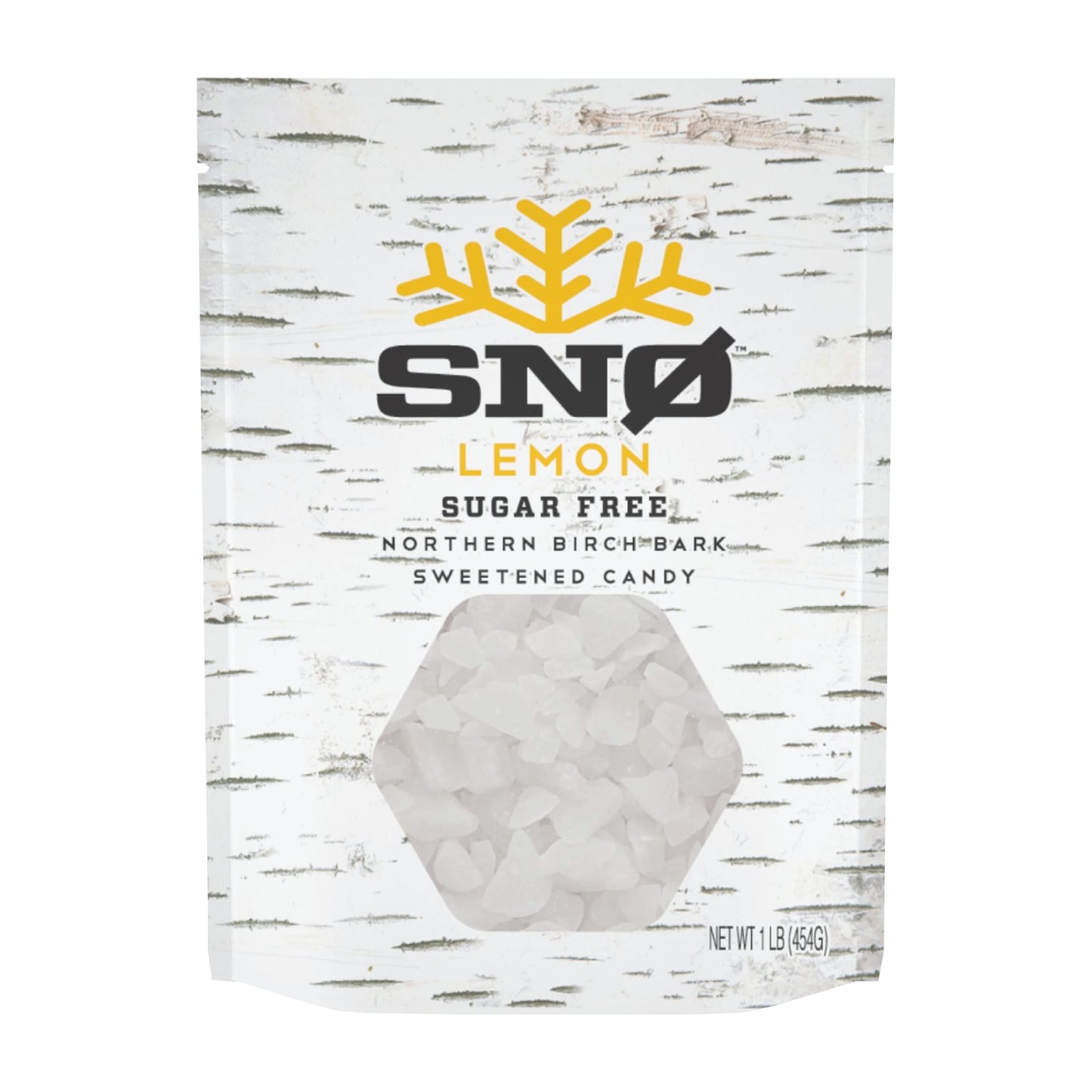Lemon Xylitol Candy Chips - SN 1LB Bag- Sugar-Free Candy With Only 2 Ingredients | Low Carbs, Diabetic-Friendly, Non-GMO, Vegan,