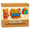 Foxy Fane Gluten-Free Snack Box - 40 Count Holiday Gift Pack with Chips, Nuts, Bars, Popcorn