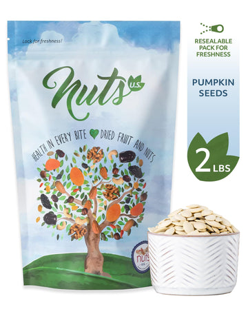 Nuts U.S. - Pumpkin Seeds | Raw And Unsalted | Keto And Paleo Friendly | Vegan And Healthy Snacks In Resealable Bags (2 Lbs)