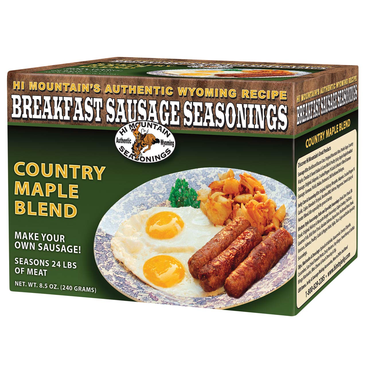 Hi Mountain Seasonings | COUNTRY MAPLE Breakfast Sausage Seasoning Mix | Seasons 24 lbs of Meat | Great for Pork, Venison, Deer