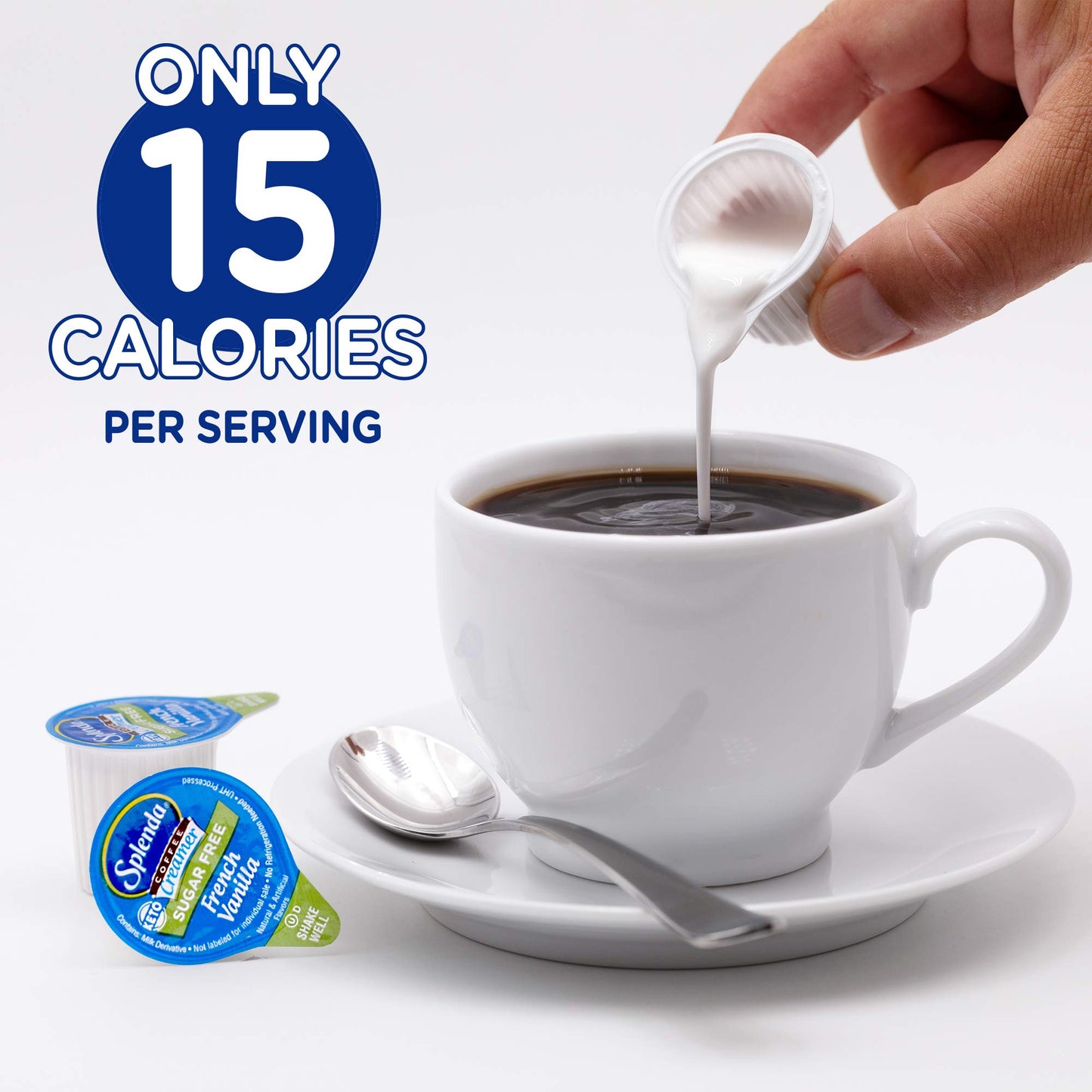 SPLENDA Sugar Free French Vanilla Coffee Creamer Cups, 180 Count - Perfect for a Rich, Flavorful Experience