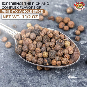 Angel Brand Allspice Pimento Seed Whole, 1.5 oz Bottle - Aromatic Flavor for Sweet & Savory Dishes, Sourced from Pimenta Dioica Tree