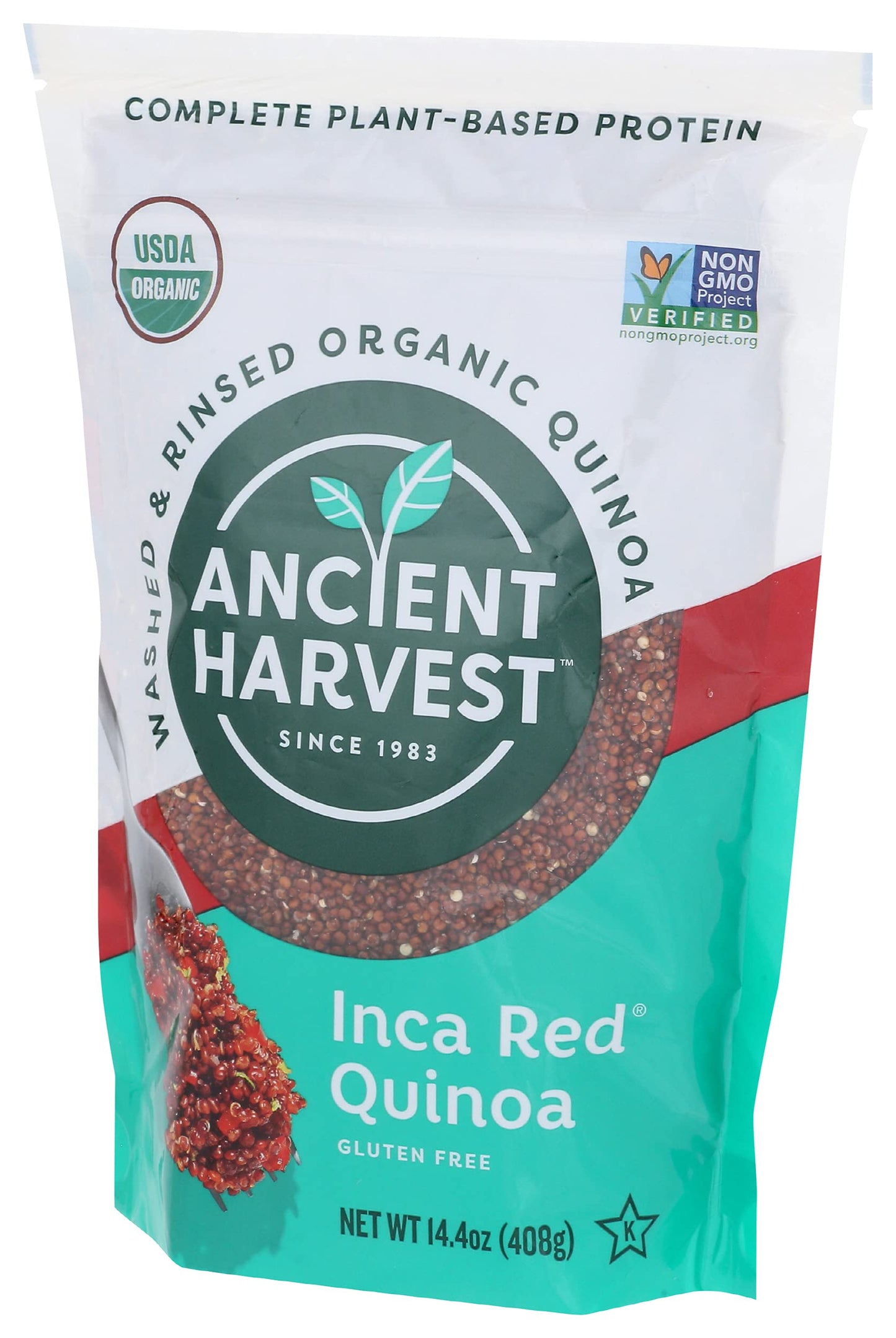 Ancient Harvest, Gluten Free Organic Quinoa, Inca Red, 12 Oz