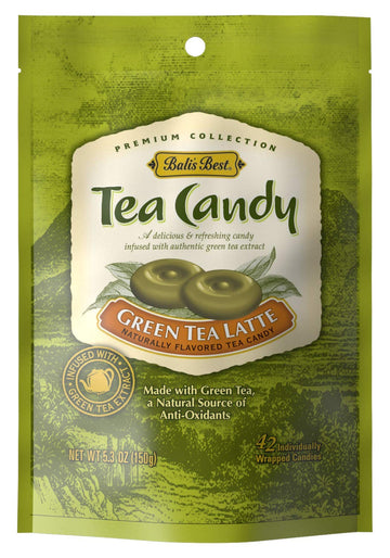Bali'S Best Green Tea Latte Candy, 5.3-Ounce Bags (Pack Of 12)