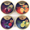 Cavendish & Harvey | Variety Flavor Hard Candy Drops | Orange Wild Berry Sour Lemon & Sour Cherry | 5.3 Ounce Tins - 4 Pack