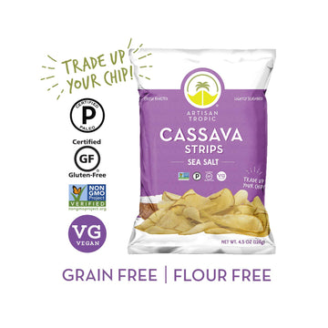 Artisan Tropic Cassava Strips Sea Salt, 4.5 Oz (Pack Of 12)