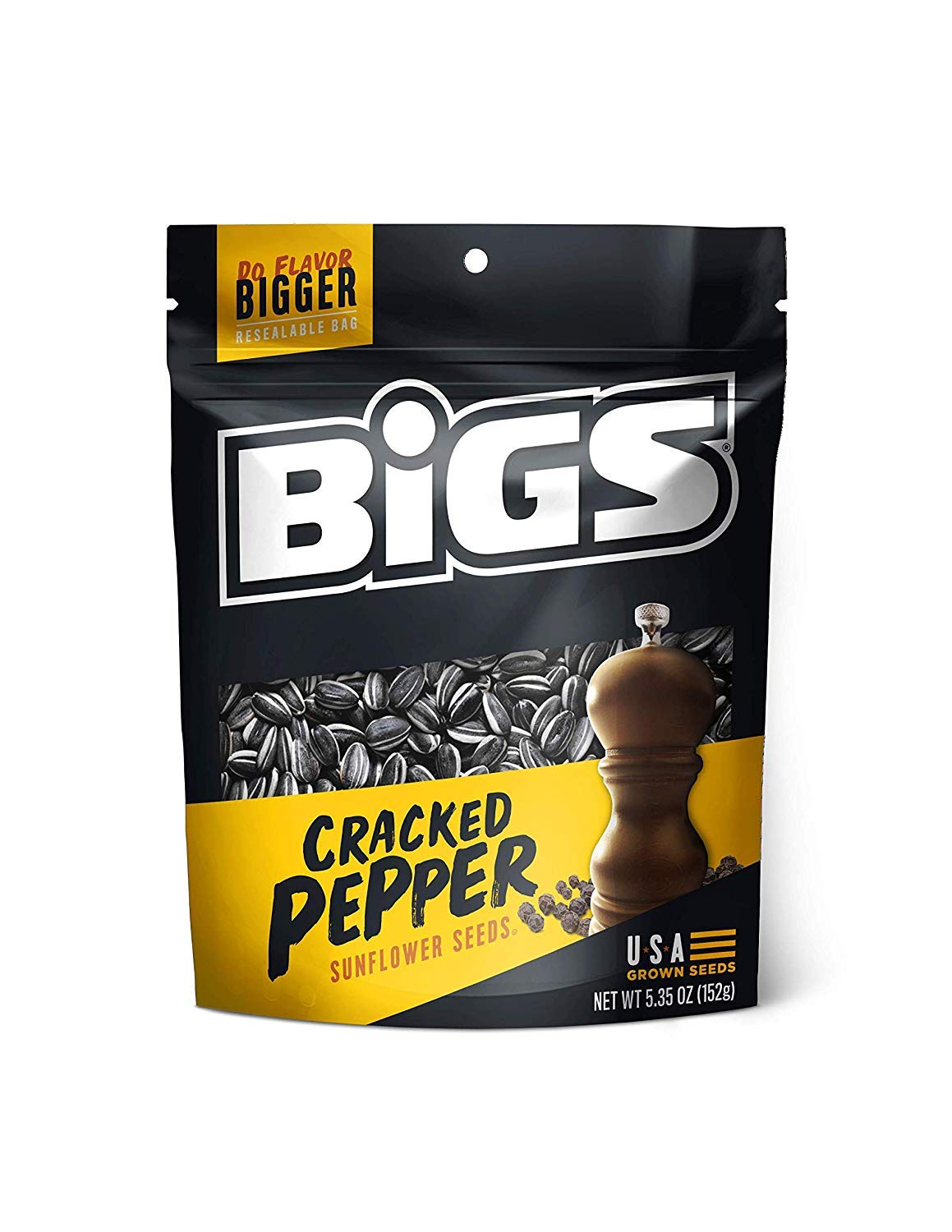 Bigs Sea Salt and Black Pepper Sunflower Seeds, 5.35 Ounce -- 12 per case.