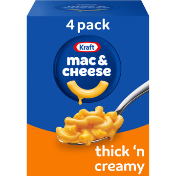 Kraft Thick n Creamy Macaroni & Cheese Dinner (4 ct Pack, 7.25oz Boxes)