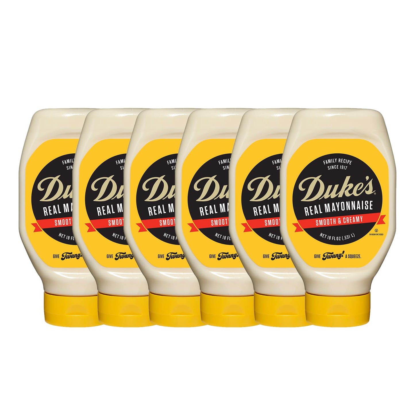 Dukes Real Mayonnaise Squeeze Bottle - Oriflavor Blendal Smooth & Creamy Taste 18 Ounce (Pack Of 6)