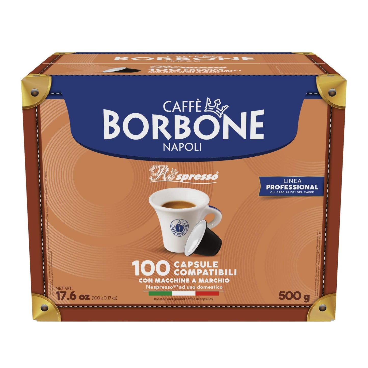 Caffè Borbone Espresso Coffee Pods, Nespresso Compatible, 100 Count, Blue Blend, Model REBBLU100N
