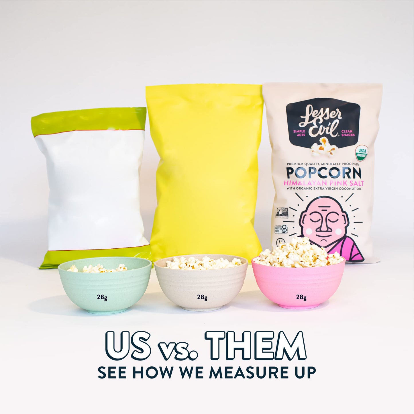 Lesserevil Organic Popcorn, Avocado-licious, 4.6 oz, Pack of 3, No Vegetable Oil