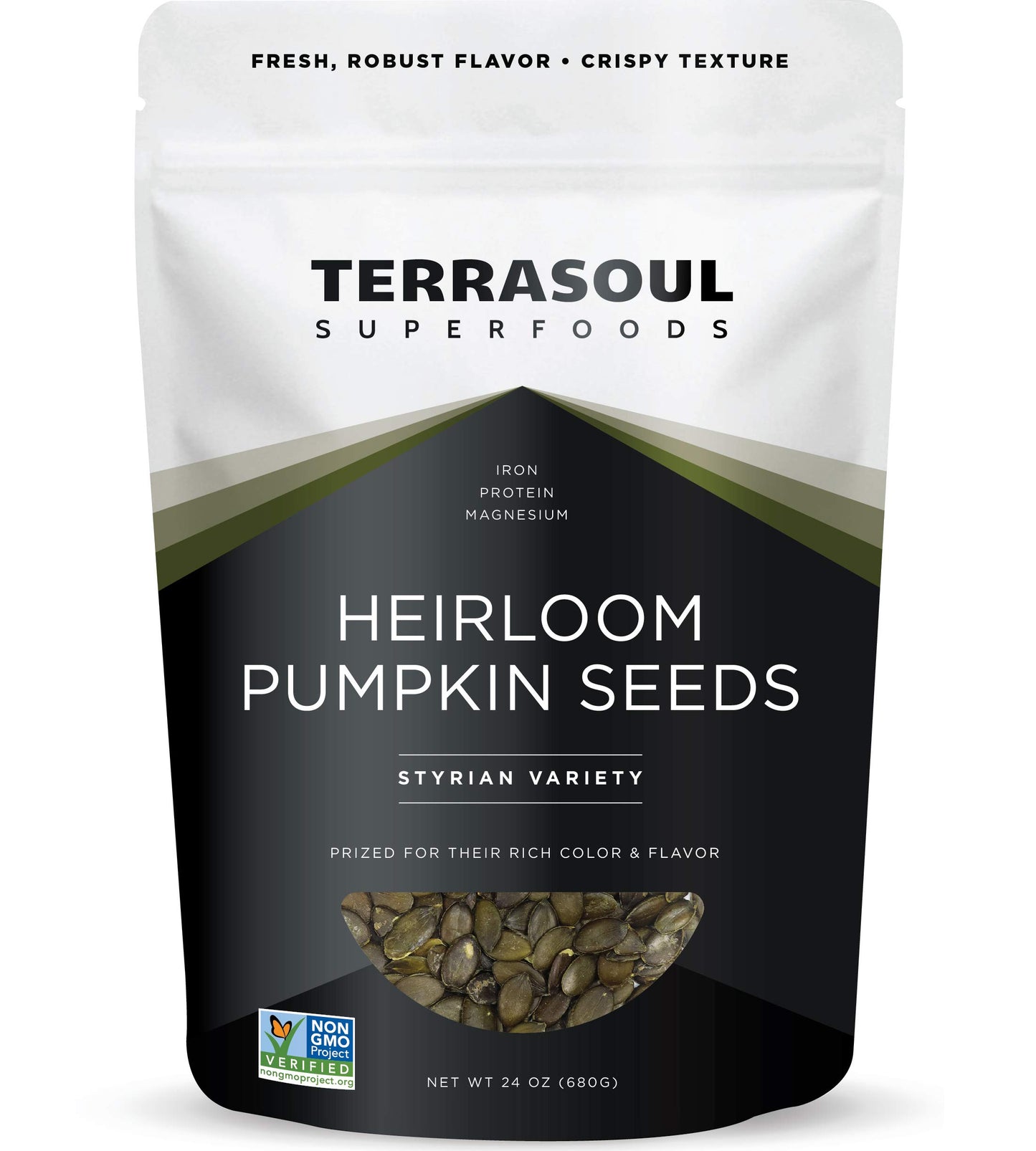 Terrasoul Superfoods Organic Heirloom Pumpkin Seeds, 1.5 Lbs - Sourced from Europe, Keto, Raw, Unsalted