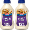 Kraft Mayo Garlic Aioli (12 oz Bottle) (Packaging may vary) (Pack of 2)