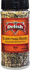 Everything Bagel Seasoning Blend With No Salt By It'S Delish, 9 Oz Medium Jar - Premium All Natural Bagel Spice Seasoning Mix Wi