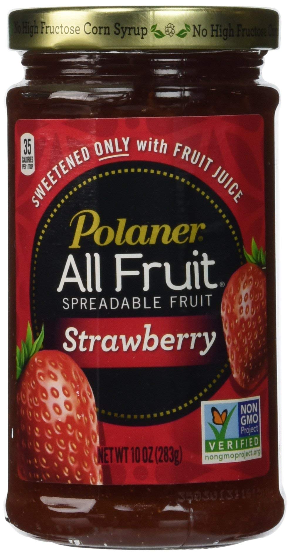 Polaner 100% All Natural Strawberry Fruit Spread 10 Oz (Pack Of 12)
