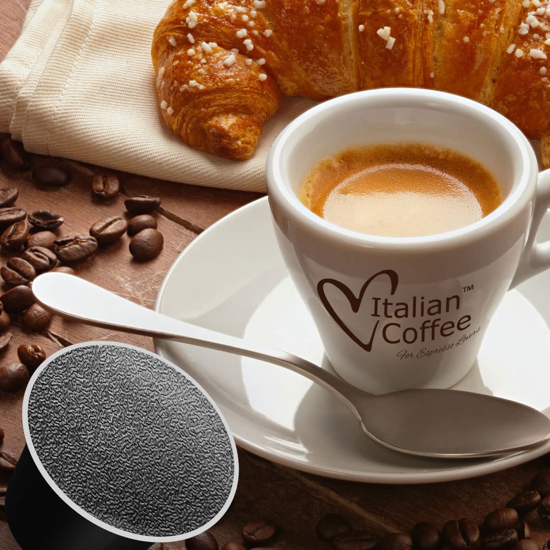 DELICITALY Pure Italian Food Italian Coffee pods compatible with Nespresso Original machines Italian Expresso capsules (100 Ristretto regular pods 100 Count (Pack of 1))