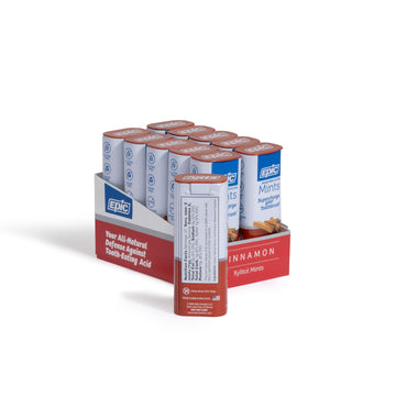 Epic Xylitol Mints - Sugar Free & Aspartame Free Mints Sweetened W/Xylitol For Dry Mouth & Gum Health (Cinnamon, 55-Piece Tin, 1