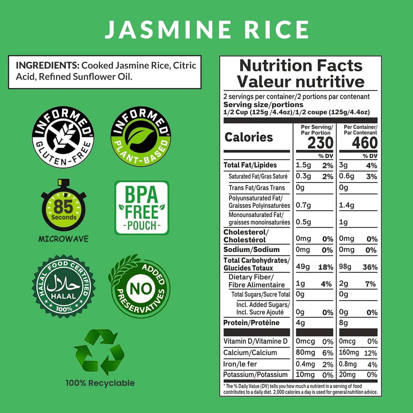 Eat Regal Thai Jasmine Rice - Microwavable, 100% Authentic Thai Rice | 85 Seconds | No Preservatives, Bpa-Free | Delicious, Non-