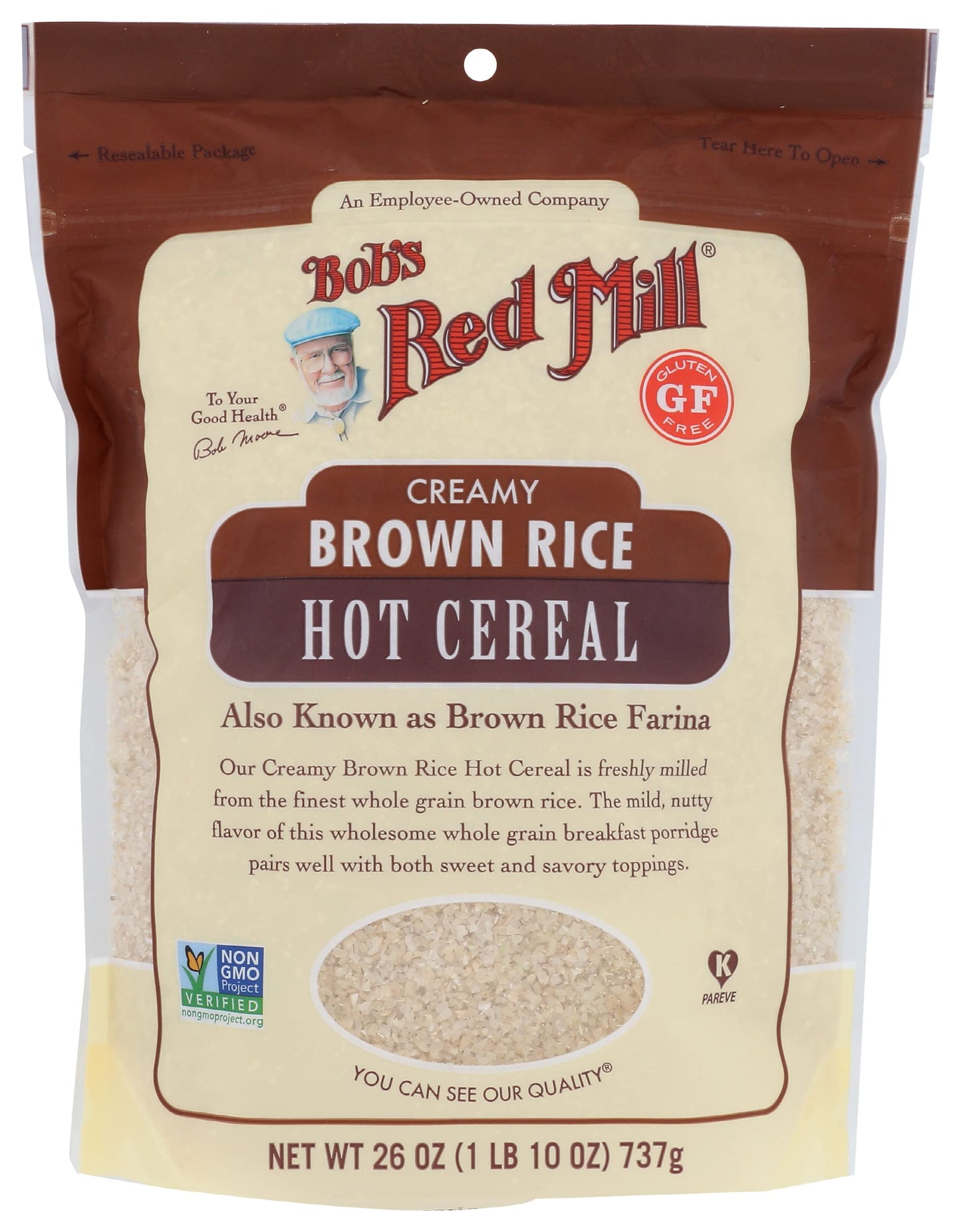 Bobs Red Mill Brown Rice Hot Cereal, 26 Ounce - 4 per case