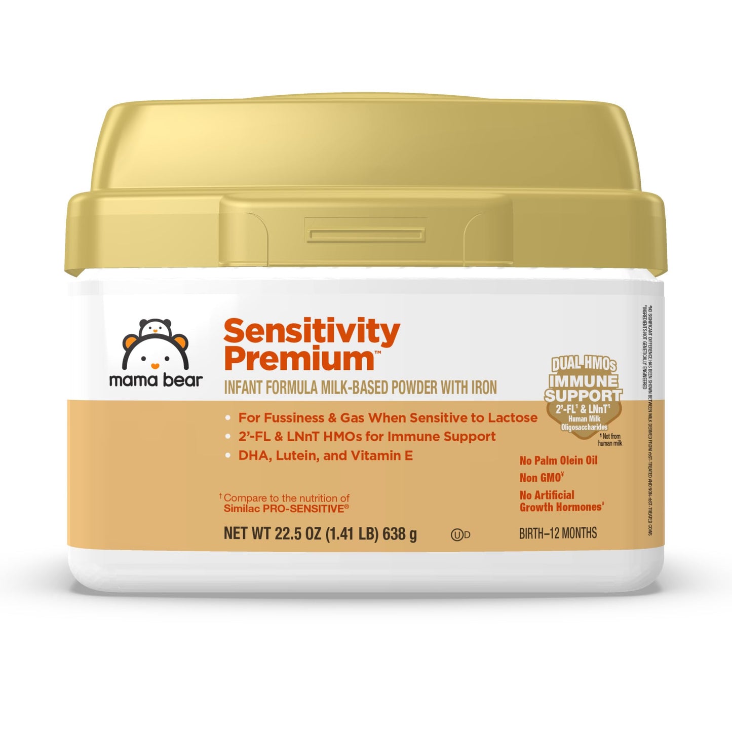 Large Online Retailer Brand - Mama Bear Sensitivity Baby Formula Powder, 2-Fl Hmo, For Fussiness & Gas When Sensitive To Lactose, Non-Gmo, 22.5 Oz, 1.4 Pound (Pack Of 1)